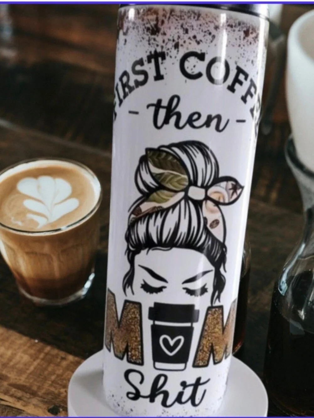 First Coffee then Mom SH** Funny 20oz Tumbler with duo lids 🎉sale